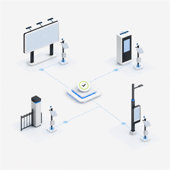 Physical infrastructure cross-location measurement illustration